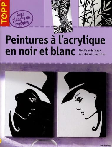 Peintures à l'acrylique en noir et blanc