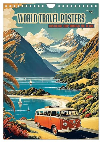 World Travel Posters - Nostalgic Trip Around the Globe (Wall Calendar 2026 DIN A4 Portrait), CALVENDO 12 Month Wall Calendar