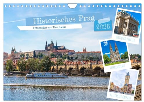 Historisches Prag (Wandkalender 2026 DIN A4 quer), CALVENDO Monatskalender: Ein Spaziergang durch die Hauptstadt Prag. (CALVENDO Orte)