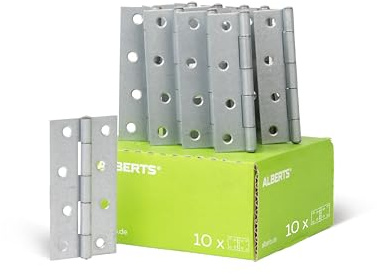 Alberts 849993 Scharnier | schmal | sendzimirverzinkt | 100 x 52 mm | 10er Set