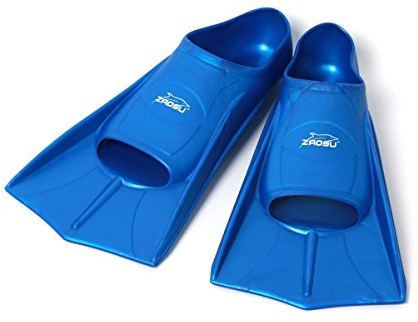 ZAOSU Unisex Training Fins | Kurzflossen für Erwachsene und Kinder fürs Training im Schwimmen, Größe:41/42, Farbe:blau