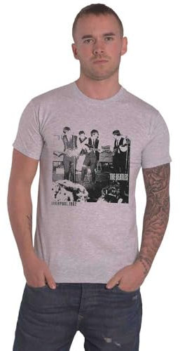 The Beatles Men's Cavern 1962 T-Shirt, Grey, Large