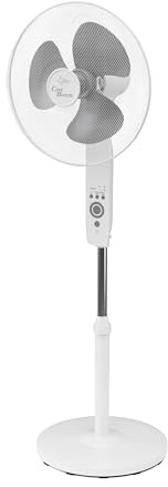 SUNTEC Ventilator mit Fernbedienung, Timer | Stand Standventilator CoolBreeze 4000 | Leise 40 cm Durchmesser, 50 Watt | Fan Windmaschine Weiss | für Bett, Schlafzimmer, Büro, Wohnung, Terrasse