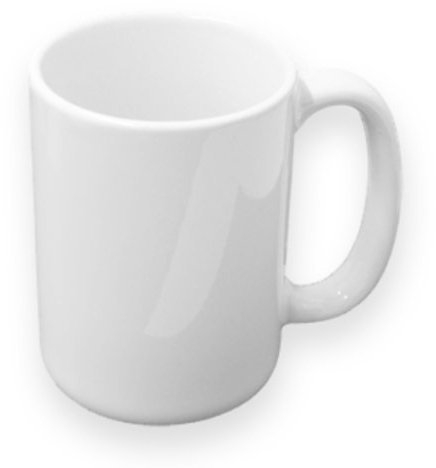 15oz Sublimation Coated White Mugs for Heat Press Print Transfer + Plain White Gift Boxes (60)