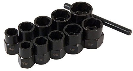 11 Piece Bolt Extractor Remover Set Rounded Nuts Screws High Profile