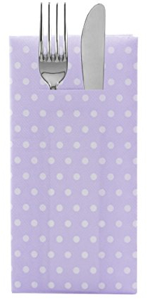 Sovie Home Linclass® Airlaid Besteckservietten Iris | Lila | 40x40cm | Servietten mit Schlitz für Sommerfeste | 12 Stück