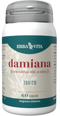 ERBA VITA Integratore Alimentare di Damiana - 60 Capsule - Utile in caso di stanchezza