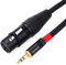 NANYI XLR zu Jack Mikrofonkabel, 3,5 mm (1/8 Zoll) TRS Stereo Stecker auf XLR Buchse Interconnect Audio Mic Kabel, geeignet für iPod, Handy, aktive Lautsprecher, Bühne, DJ, (5 Meter / 16 Fuß)