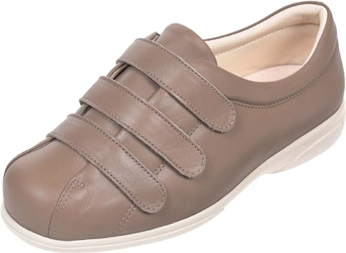 Cosyfeet Alison - Extra Wide Women's Shoes - 6E Width Taupe