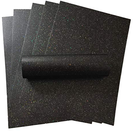 10 Blatt schwarzer Karton, anthrazit, schillernd, glänzend, 300 g/m²