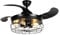 Qazqa Industrial Ventilador de techo con luz y mando a distancia negro con mando a distancia 5 luces - Gaiola Acero/Plástico Redonda Adecuado para LED Max. 5 x 40 Watt