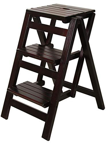 ZWLI Faltbares Leiterregal für Wohnzimmer 2/3-Stufen-Holzleitern Home Indoor Outdoor Leiter-Regal für Pflanzenständer Blumentopfständer