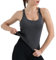 Damen Tank Tops mit Integriertem BH Sommer T-Shirts Casual Oberteil Top Ärmellose Shirt Atmungsaktive Workout Gym