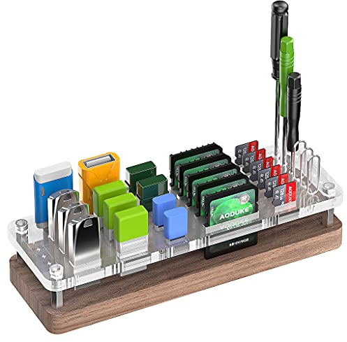 AOJUE Speicherkarte aus Holz, TF-Karte-Box und USB-Treiber /SD-Kartenhalter, Mikro-SD-Karte-Box, Speicherkarte-Box, Aufbewahrungskarte mit Speicherkarte-SNH02MY
