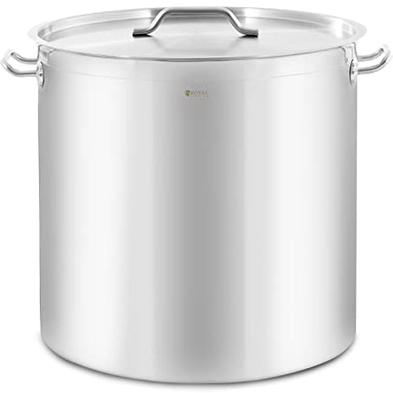 Royal Catering Kochtopf Induktion 98 L Ø 50 cm mit Deckel Edelstahl-Topf Induktionsherd-Topf Induktionskochtopf Edelstahltopf