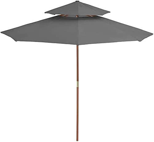 Pkfinrd Patio Regenschirme winddichter Doppelschicht atmungsaktiver Sonnenschirm for Gartendeck-Hinterhof- und Swimmingpool, wasserdicht und Uv- Proof Polyester Markise. (Color : Color, Size : Size)