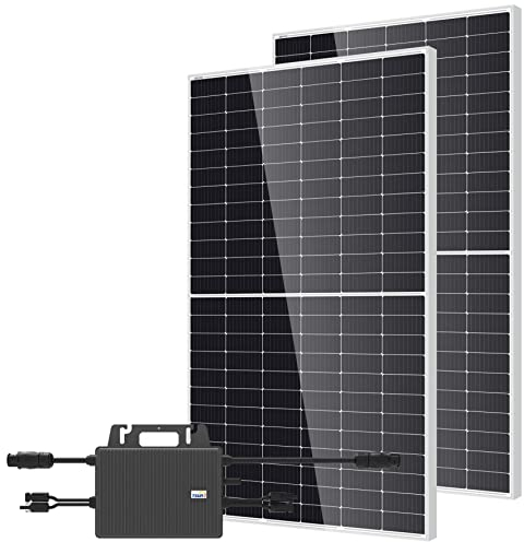 TSUN Kit solaire double verre mono Micro onduleur pour balcon - Micro onduleur - TSUN 800 W - Modules à double verre : 375 W