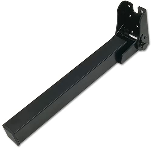 Patas Plegables para Mesa 50 cm | Diseño: Cuadrado Corto | Material: Metal/Hierro | para Tableros de Madera con Bisagras, Mesas de pared, Camas de Pared, Sofás Cama y Campers | Negro, Juego de 1
