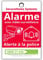 SecureHome Systems - Lot de 8 autocollants hyper-réalistes dissuasifs vol blanc - Alarme + Alerte à la police - Haute qualité, résistance pluie et UV - 8,5x5,5cm