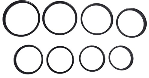 JUJIAN 8 Teile Step-Up Adapter Ring Set, InnenlochLler 49-52Mm, 52-55Mm, 55-58Mm, 58-62Mm, 62-67Mm, 67-72Mm, 72-77Mm, 77-82Mm-Schwarz