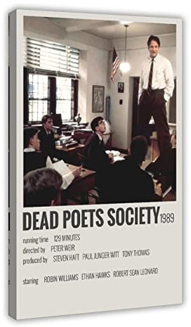 HDTS Dead Poets Society Classic Movie Vintage Leinwand Poster Schlafzimmer Dekor Sport Landschaft Büro Zimmer Dekor Geschenkrahmen 60 x 90 cm