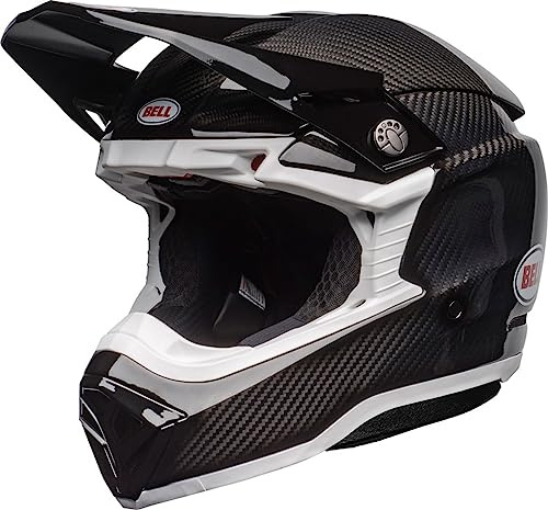 BELL HELMET MOTO-10 SPHERICAL GLOSS BLACK/WHITE S ECE6