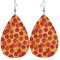 Leder Tropfen Ohrringe Pizza-Hot-Dog-Wurst Leder Ohrringe Gedruckte Frauen Wasser Ohrringe Leichte Ohrring Damen Für Mädchen Geschenke Ornament