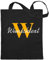 Personalisierter Stoffbeutel - schwarz - mit Initial und Name - Wunschtext individuell personalisiert - Einkaufsbeutel - Markttasche - Strandtasche - Einkaufstasche - Geschenk - Frau - shopping