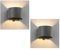 ledscom.de 2 Stück Wandleuchte RUNEL, Bewegungsmelder, für außen, anthrazit, IP65, Up & Downlight + LED Lampe 501lm, warmweiß