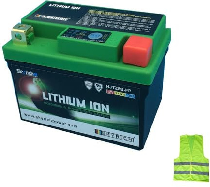 COMPATIBILE CON PIAGGIO Zip 2T Cat. (C25000) 50 per anno 2000 al 2007 BATTERIA A LITIO SKYRICH HJTZ5S-FP FORNITA CARICA E PRONTA PER L'UTILIZZO BATTERIE LITHIUM ION 12 VOLT 113X70X85CM