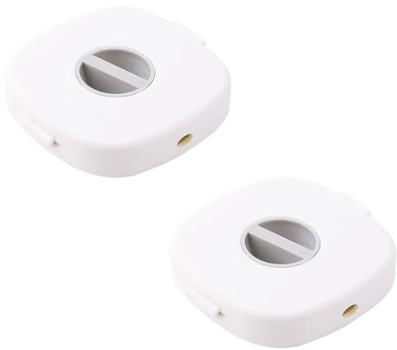 2 avvolgicavo estensibili, portatile, organizer per cavi USB, per la gestione dei cavi di ricarica, bianco