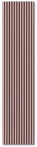 KAISER plastic® Akustikpaneele | Farbe: Pastell Lachs | Wandpaneele in verschiedenen Formaten | Lamellenwand in Pastellfarbe | moderne Wandverkleidung (240 x 60 cm - 4 Stk.)