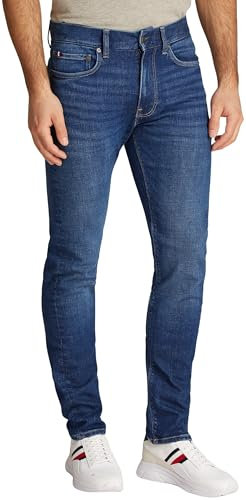 Tommy Hilfiger Herren Jeans Hose Bleecker Slim Fit, Blau (Texas Indigo), 34W/32L