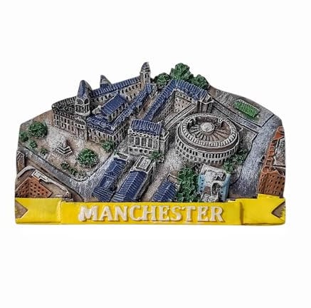 Manchester England 3D Fridge Magnet Souvenir Gift, Resin Handmade Manchester Fridge Magnet Home & Kitchen Decoration Collection