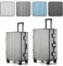 i INDIVITEM'S LK01 ALU Rahmen Koffer 2er Pack (L,XL) Reisekoffer Hartschalenkoffer Reise Trolley Bag ABS Gray