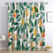 Blickdichte Gardinen Zitrus Grünes Blatt Orange Frucht Verdunkelungsvorhang - Lichtundurchlässige Vorhang mit Ösen für Schlafzimmer Geräuschreduzierung Blumen und Pflanzen 214 x 91.5 cm, 2er Set