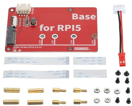 M.2 2230 SSD, NVPI5 2280B SSD-Basis-Peripherieplatine M.2 Standard 2280 PIP PCIe Gen3 NVMe SSD-Basis für RasPi 5 8 GB 4 GB 2 GB 1 GB