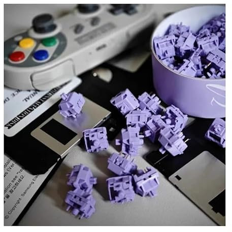 JRBJWYVV Hyacinth Switch V2U Linear DIY Custom Mechanical Keyboard 5Pin Switches Lube HiFi Sound Hot-Swap POM Switch GK61 TM680 Anne Pro(30PCS)