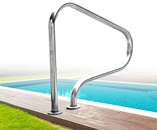 KHLMSRXJ Safetron Pool-Handlauf aus Edelstahl 304, rostfreie Pool-Handläufe, Schwimmbad-Treppengeländer, Pool-Geländer, Pool-Handläufe für eingebaute Pools