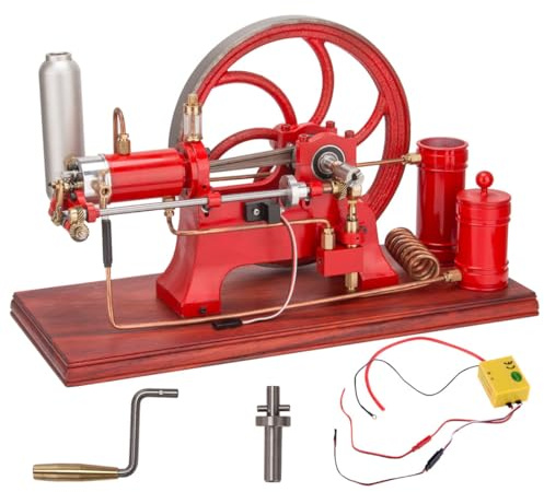 TechnixLabz RETROL Motor Modell, Antiker Wassergekühlter Viertakt Modell Eines Stationären Horizontalen Mühlen-Verbrennungsmotors (fertige Version)