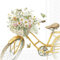20 Servietten Sommer Blumen auf Vintage-Fahrrad als Tischdeko. Papierservietten mit Motiv. Auch für Decoupage und Serviettentechnik 33x33cm
