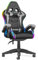 bigzzia Sedia Gaming con Luci RGB, Sedia Ergonomica Gaming con LED, Poltrona da Gioco con Poggiatesta e Supporto Lombare per Stanza dei Giochi, Adolescenti (Utilizzo di RGB, Grigio)