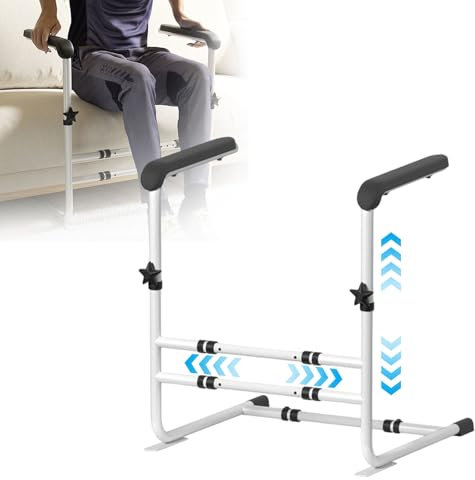 Ayuda para Elevar el Sofá, Riel de Ayuda de Pie para Sofá 6 Alturas Ajustables, Ancho Ajustable, Ayuda para levantarse para Pacientes, Personas Mayores y discapacitados Barra de Agarre de Seguridad