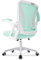 Milacyee Silla de Oficina Ergonómica,con Soporte Lumbar, Ruedas Giratorias de 360 Grados,Malla Transpirable,Reposacabezas Ajustable,Reposabrazos Regulables en Altura, (Verde)