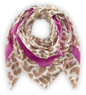 CODELLO Damen Tuch aus Organic Cotton mit Leomuster