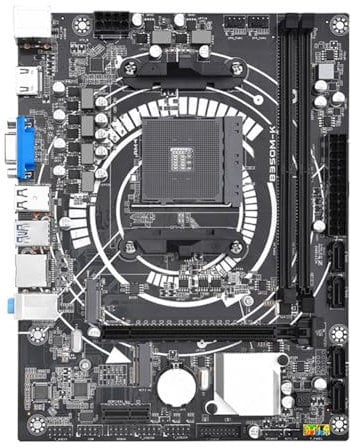 Ohulelks Placa Base para Juegos B350M-K para AM4 B350, Memoria 2xDDR4, 64 GB, NVME, M.2, USB3.0, SATA3.0, Placa Base de Escritorio Micro-Type ATX