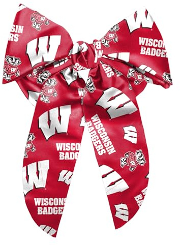 Littlearth NCAA Wisconsin Badgers Big Bow Hair Clip