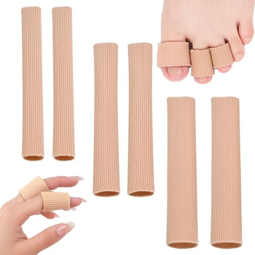 6 StüCk 3 Größen Zehenschutz Silikon,Schneidbar Zehenpolster,Finger Zehenschoner, Druckschutz Schlauchbandage