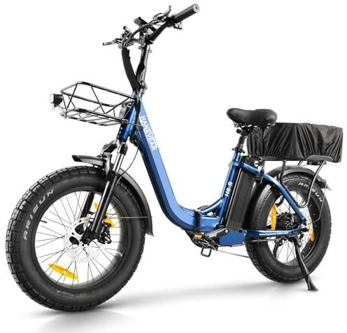 HANEVEAR Elektrofahrrad E Bike Klapprad mit 24Ah/48V Lithium-Akku | bis zu 140km, Fatbike Ebike mit Hydraulische Bremse, mit StVZO, Elektrofahrrad für Erwachsene