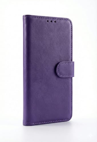 Flip Wallet Book Case Cover for iPhone 7 Plus, iPhone 8 Plus, iPhone 6 Plus, iPhone 6s Plus, Purple Red Blue Rose Gold (Purple, iPhone 7 Plus)
